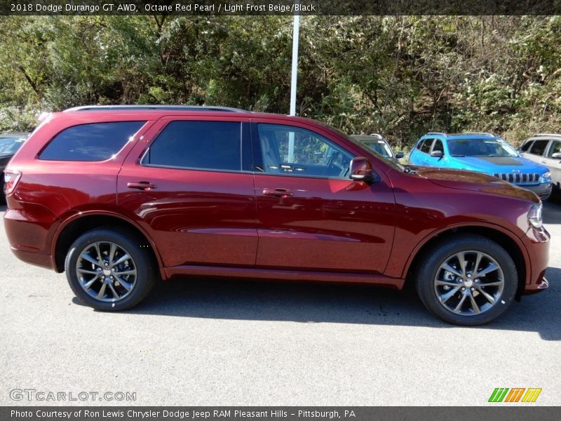 Octane Red Pearl / Light Frost Beige/Black 2018 Dodge Durango GT AWD