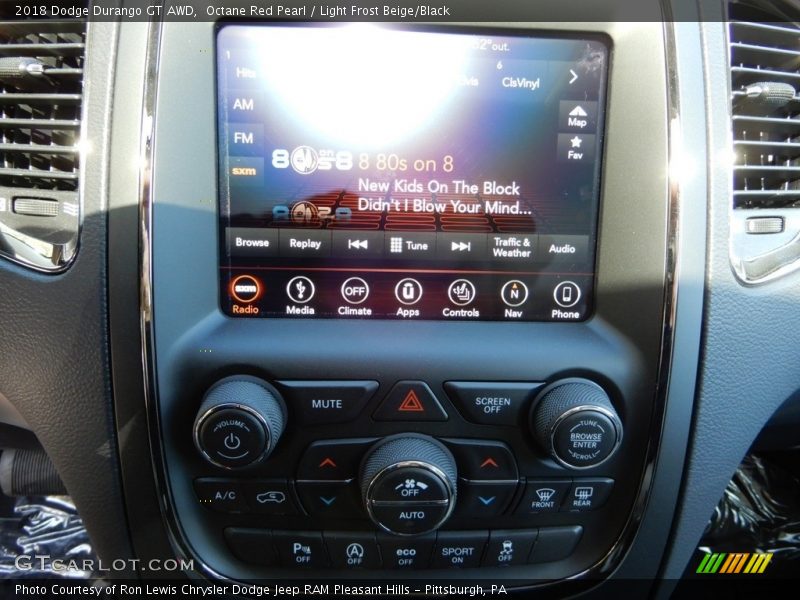 Octane Red Pearl / Light Frost Beige/Black 2018 Dodge Durango GT AWD