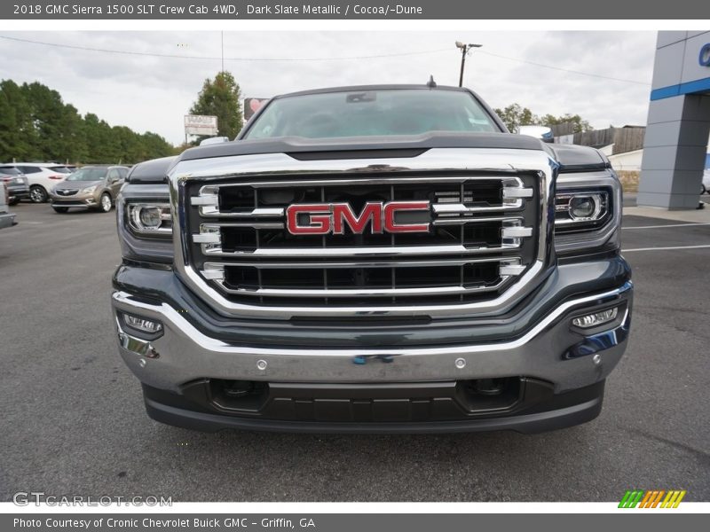 Dark Slate Metallic / Cocoa/­Dune 2018 GMC Sierra 1500 SLT Crew Cab 4WD