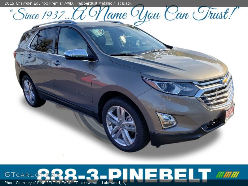 Pepperdust Metallic / Jet Black 2019 Chevrolet Equinox Premier AWD