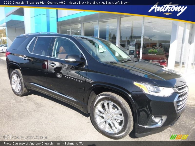 Mosaic Black Metallic / Jet Black/Loft Brown 2019 Chevrolet Traverse High Country AWD