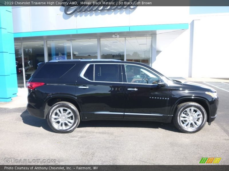 Mosaic Black Metallic / Jet Black/Loft Brown 2019 Chevrolet Traverse High Country AWD