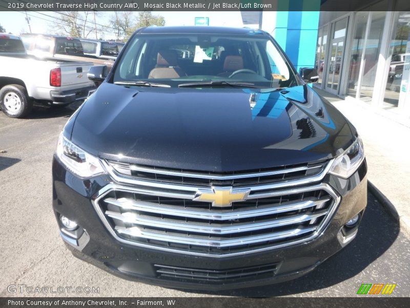 Mosaic Black Metallic / Jet Black/Loft Brown 2019 Chevrolet Traverse High Country AWD