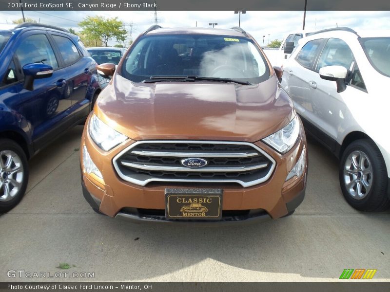 Canyon Ridge / Ebony Black 2018 Ford EcoSport SE