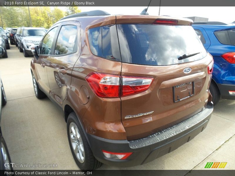 Canyon Ridge / Ebony Black 2018 Ford EcoSport SE