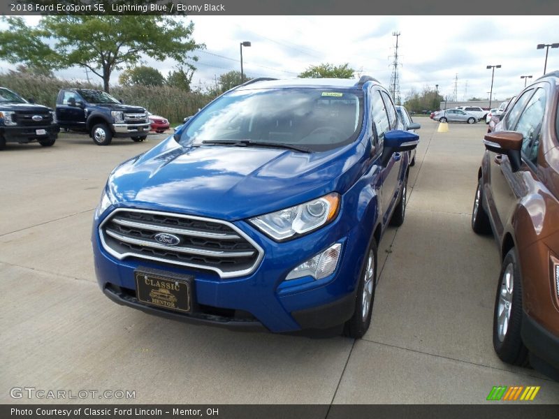 Lightning Blue / Ebony Black 2018 Ford EcoSport SE
