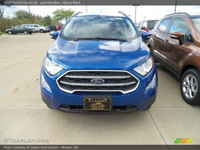 Lightning Blue / Ebony Black 2018 Ford EcoSport SE
