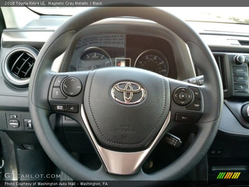 Magnetic Gray Metallic / Black 2018 Toyota RAV4 LE