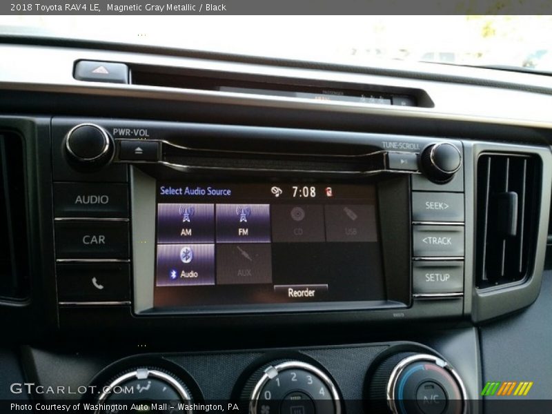 Magnetic Gray Metallic / Black 2018 Toyota RAV4 LE