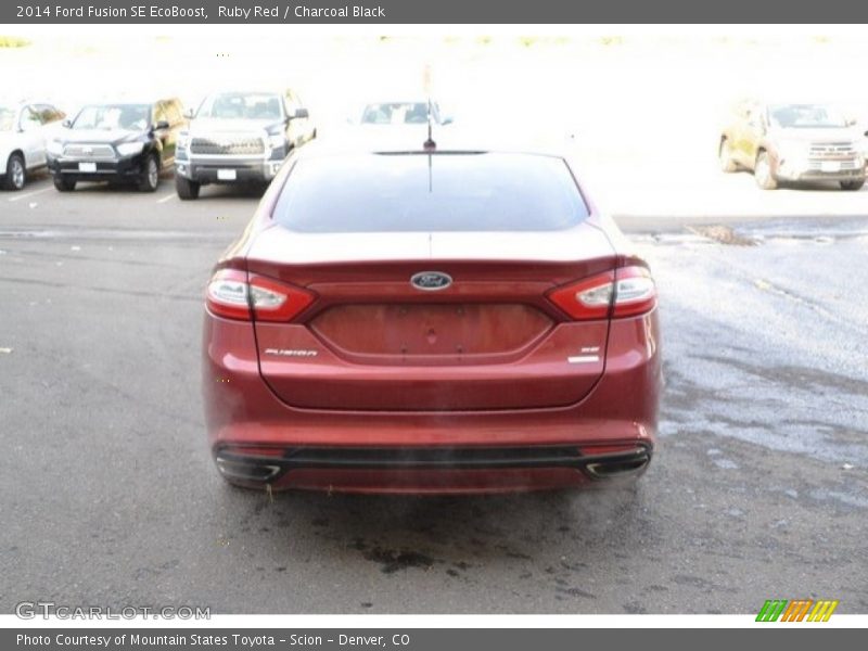 Ruby Red / Charcoal Black 2014 Ford Fusion SE EcoBoost