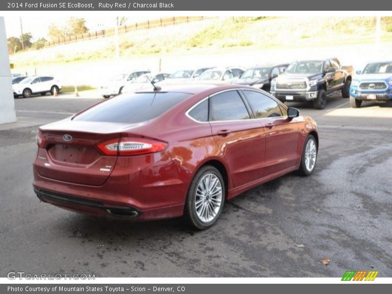 Ruby Red / Charcoal Black 2014 Ford Fusion SE EcoBoost