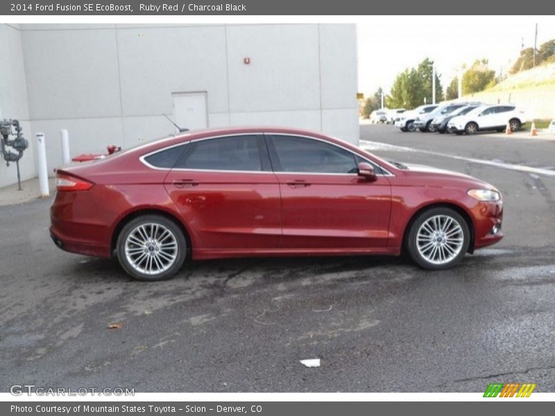 Ruby Red / Charcoal Black 2014 Ford Fusion SE EcoBoost