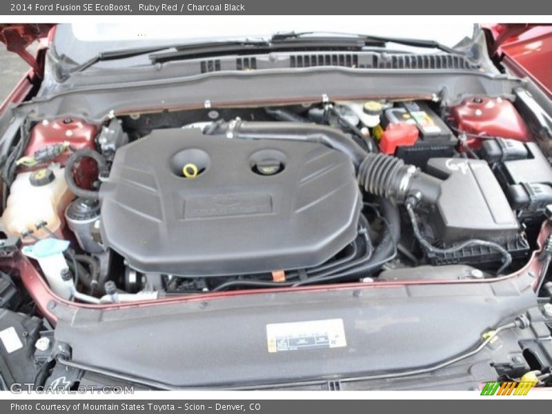 Ruby Red / Charcoal Black 2014 Ford Fusion SE EcoBoost