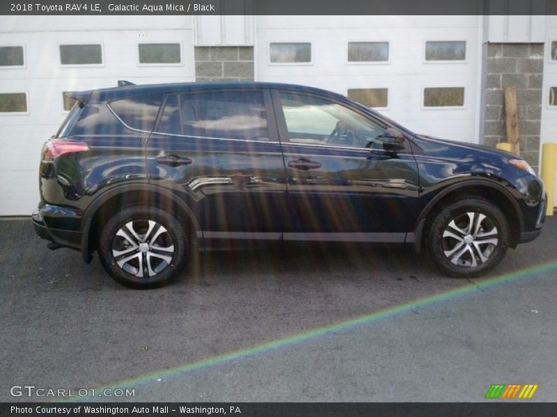 Galactic Aqua Mica / Black 2018 Toyota RAV4 LE
