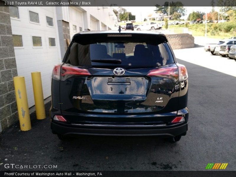 Galactic Aqua Mica / Black 2018 Toyota RAV4 LE