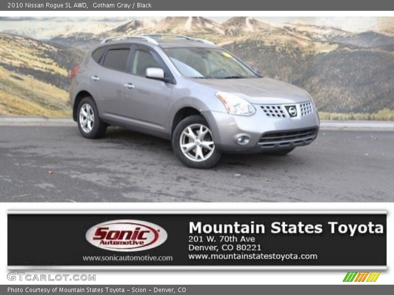 Gotham Gray / Black 2010 Nissan Rogue SL AWD