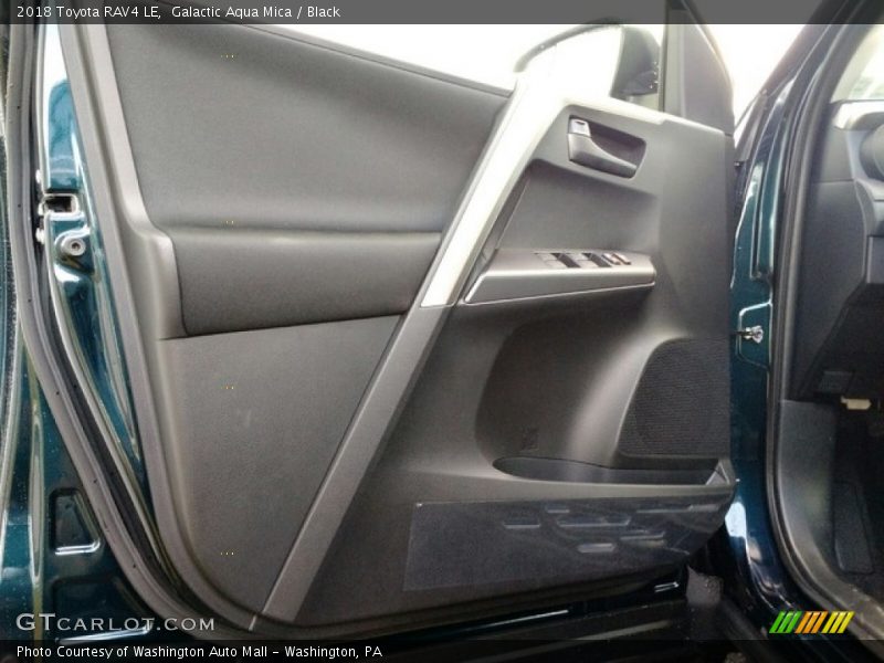 Galactic Aqua Mica / Black 2018 Toyota RAV4 LE