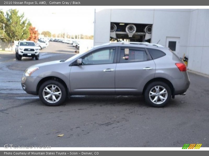 Gotham Gray / Black 2010 Nissan Rogue SL AWD
