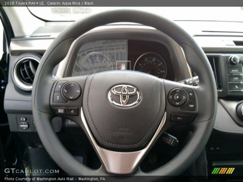Galactic Aqua Mica / Black 2018 Toyota RAV4 LE