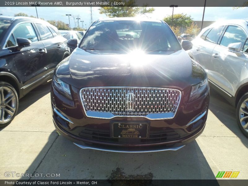 Burgundy Velvet Metallic / Ebony 2019 Lincoln MKC Reserve AWD