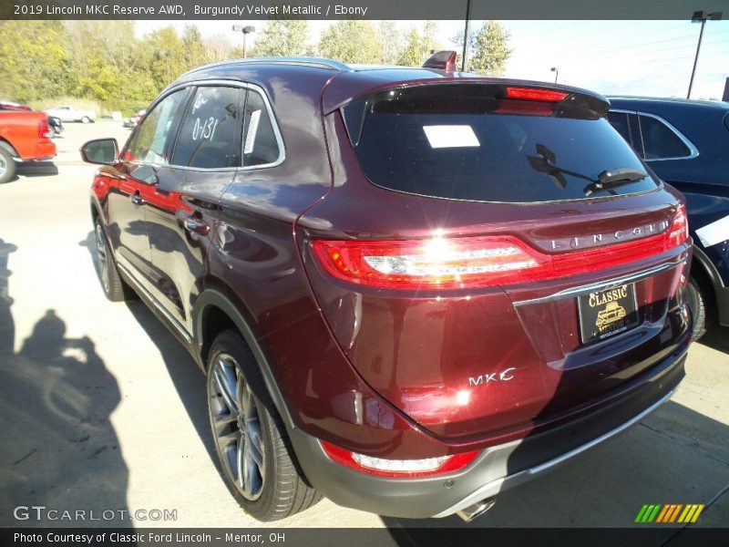 Burgundy Velvet Metallic / Ebony 2019 Lincoln MKC Reserve AWD