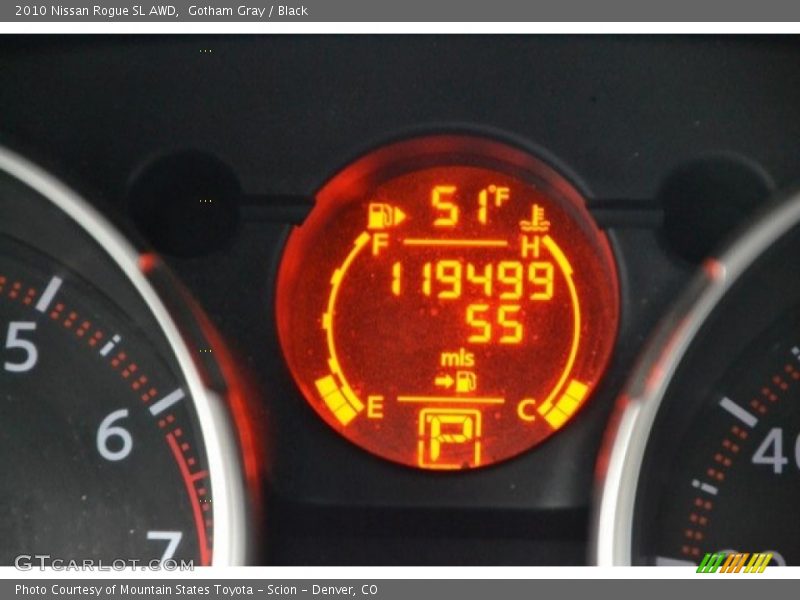 Gotham Gray / Black 2010 Nissan Rogue SL AWD