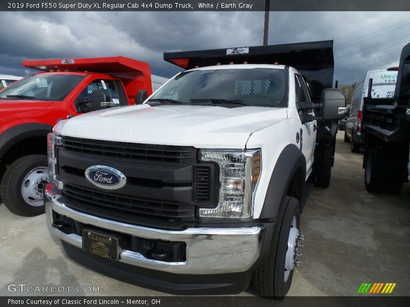 White / Earth Gray 2019 Ford F550 Super Duty XL Regular Cab 4x4 Dump Truck