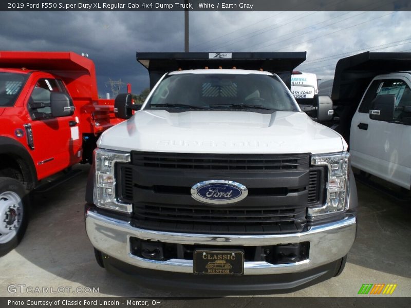 White / Earth Gray 2019 Ford F550 Super Duty XL Regular Cab 4x4 Dump Truck