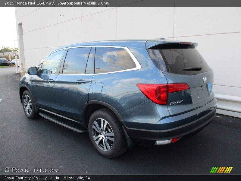 Steel Sapphire Metallic / Gray 2016 Honda Pilot EX-L AWD