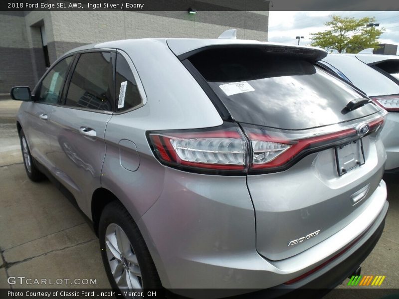 Ingot Silver / Ebony 2018 Ford Edge SEL AWD