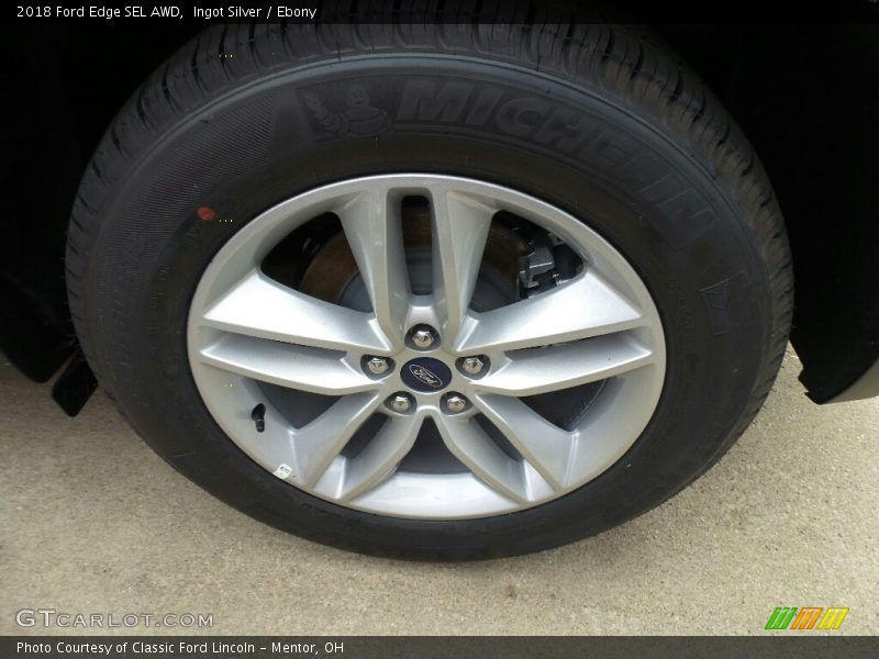 Ingot Silver / Ebony 2018 Ford Edge SEL AWD