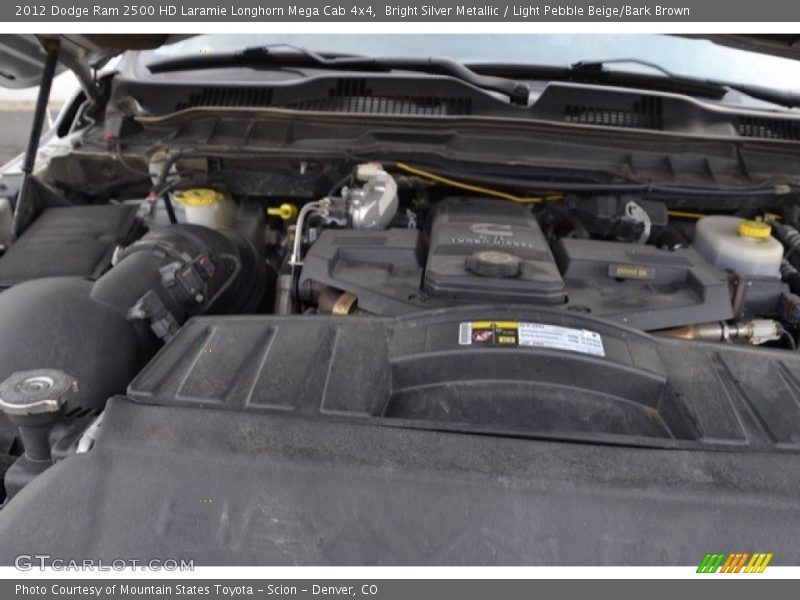 Bright Silver Metallic / Light Pebble Beige/Bark Brown 2012 Dodge Ram 2500 HD Laramie Longhorn Mega Cab 4x4