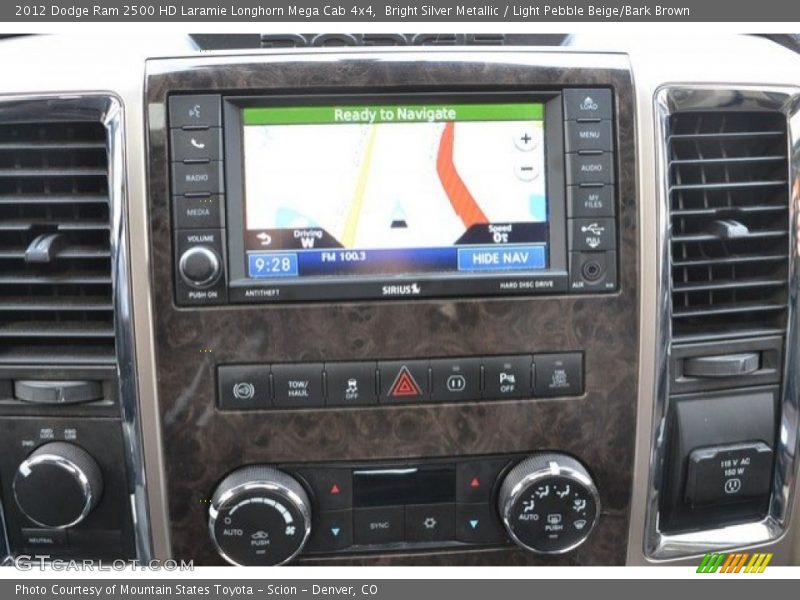 Bright Silver Metallic / Light Pebble Beige/Bark Brown 2012 Dodge Ram 2500 HD Laramie Longhorn Mega Cab 4x4