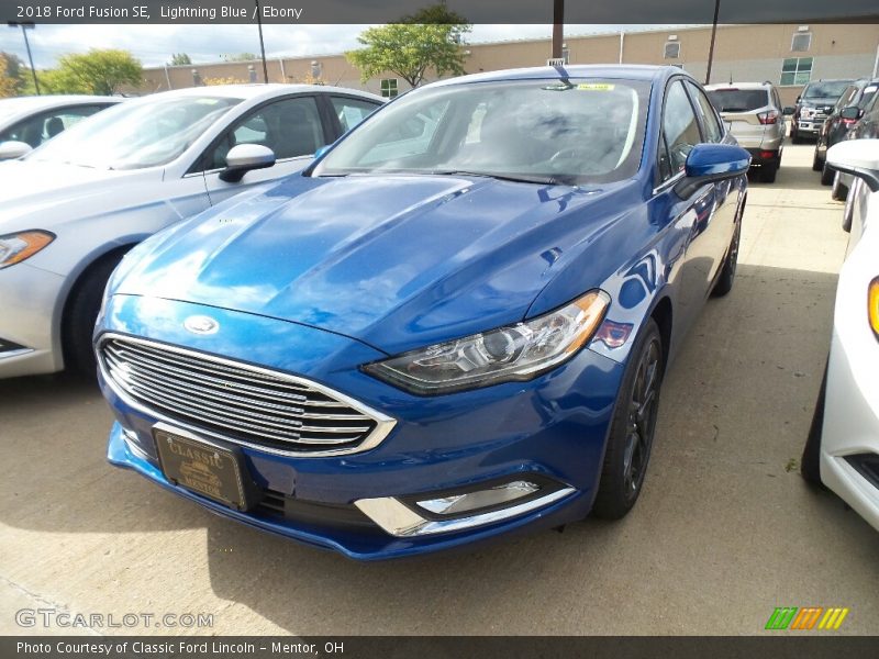 Lightning Blue / Ebony 2018 Ford Fusion SE