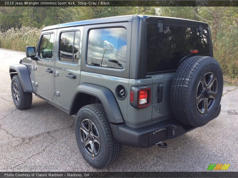 Sting-Gray / Black 2018 Jeep Wrangler Unlimited Sport 4x4