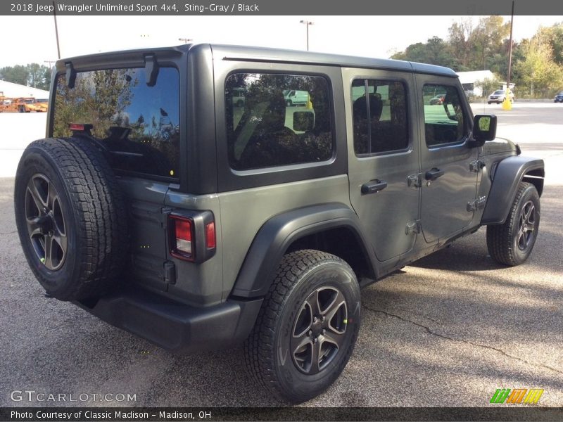 Sting-Gray / Black 2018 Jeep Wrangler Unlimited Sport 4x4