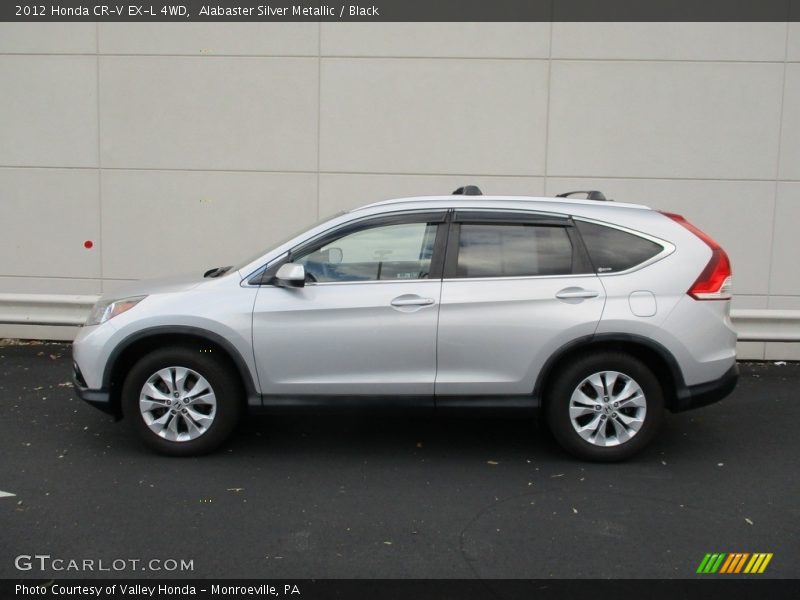 Alabaster Silver Metallic / Black 2012 Honda CR-V EX-L 4WD