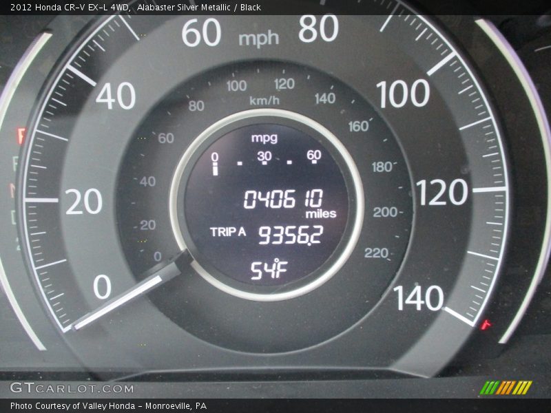 Alabaster Silver Metallic / Black 2012 Honda CR-V EX-L 4WD