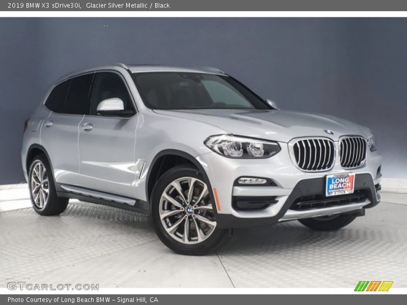 Glacier Silver Metallic / Black 2019 BMW X3 sDrive30i