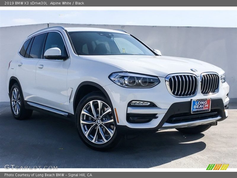 Alpine White / Black 2019 BMW X3 sDrive30i