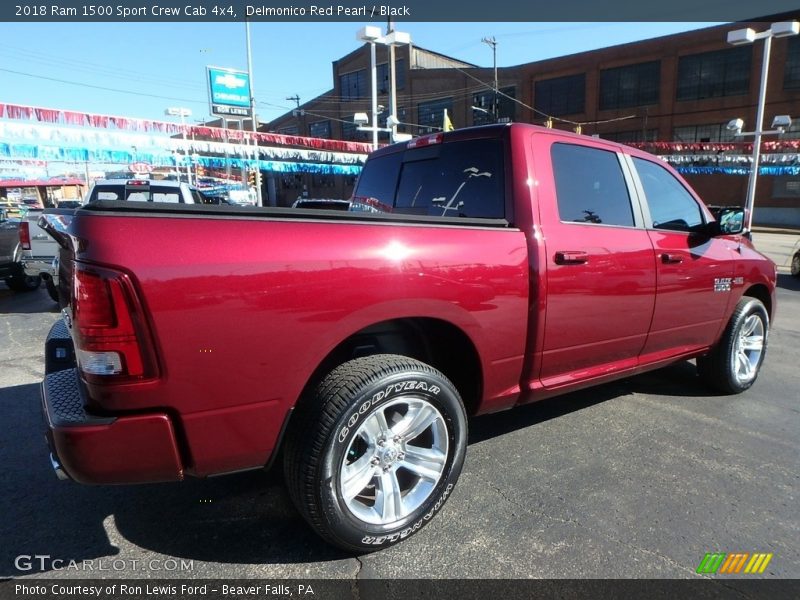 Delmonico Red Pearl / Black 2018 Ram 1500 Sport Crew Cab 4x4