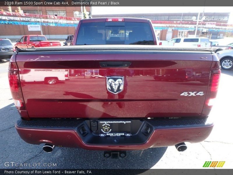 Delmonico Red Pearl / Black 2018 Ram 1500 Sport Crew Cab 4x4