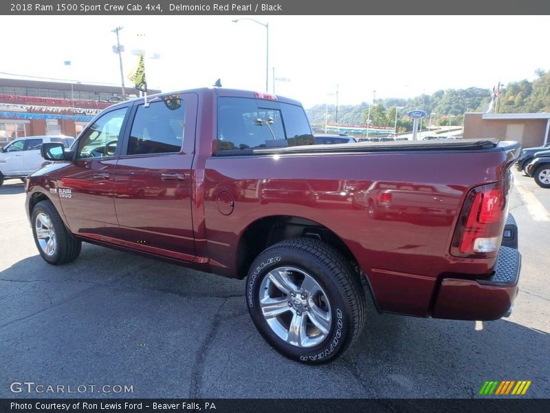 Delmonico Red Pearl / Black 2018 Ram 1500 Sport Crew Cab 4x4