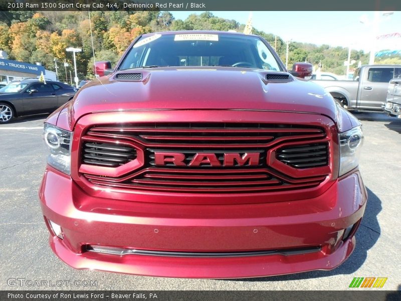 Delmonico Red Pearl / Black 2018 Ram 1500 Sport Crew Cab 4x4