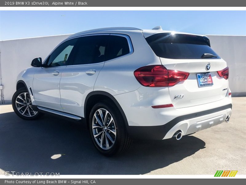 Alpine White / Black 2019 BMW X3 sDrive30i