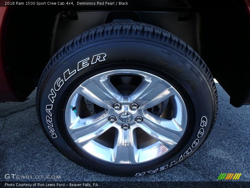 Delmonico Red Pearl / Black 2018 Ram 1500 Sport Crew Cab 4x4