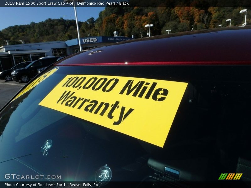 Delmonico Red Pearl / Black 2018 Ram 1500 Sport Crew Cab 4x4