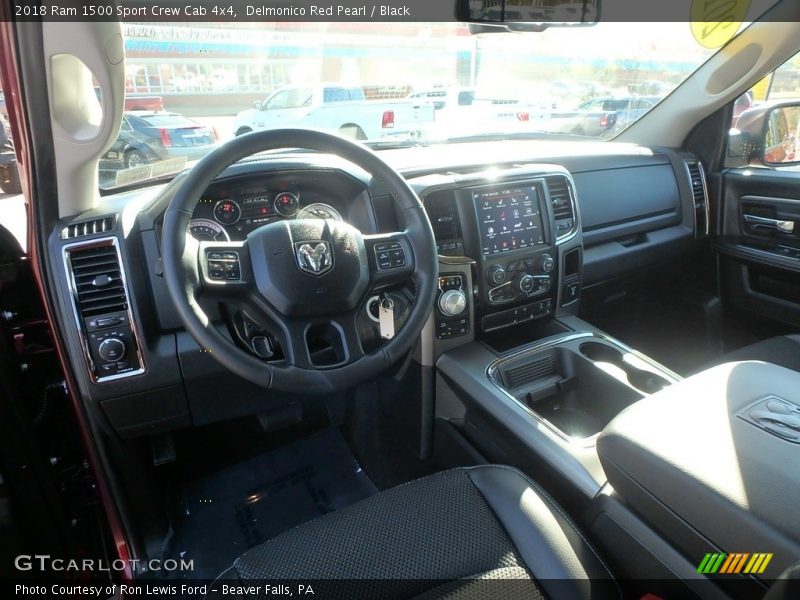 Delmonico Red Pearl / Black 2018 Ram 1500 Sport Crew Cab 4x4