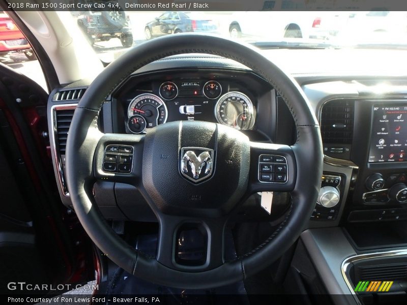 Delmonico Red Pearl / Black 2018 Ram 1500 Sport Crew Cab 4x4