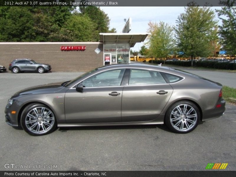 Dakota Grey Metallic / Black 2012 Audi A7 3.0T quattro Prestige